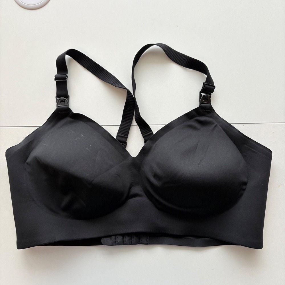 Momcozy Nursing Bra Women 2XL Black Seamless Wireless‎ Maternity Breastfeeding